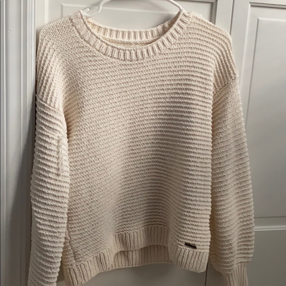 white cream sweater